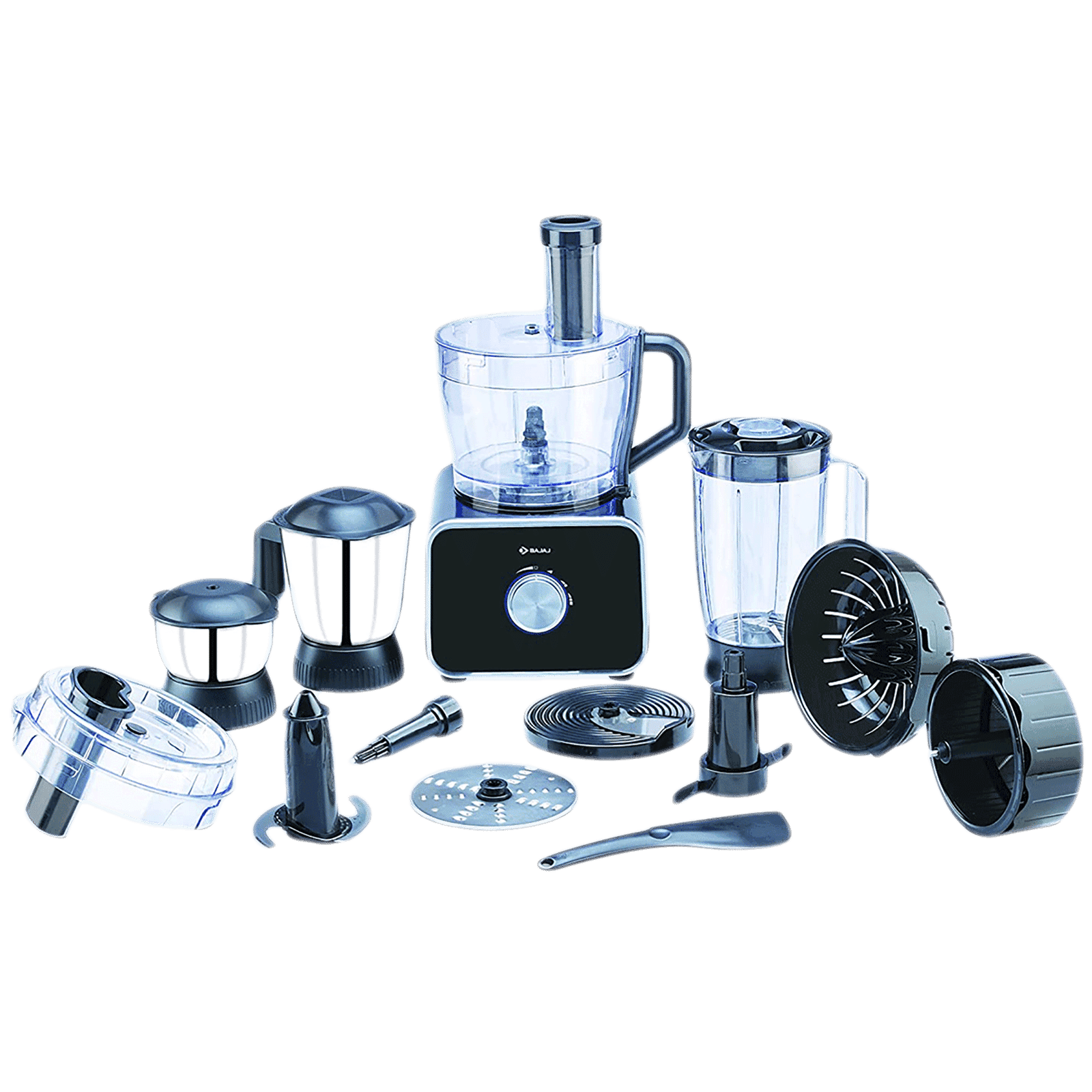BAJAJ FX 1000 DLX 1000 Watt Food Processor with 6 Blades (Black)