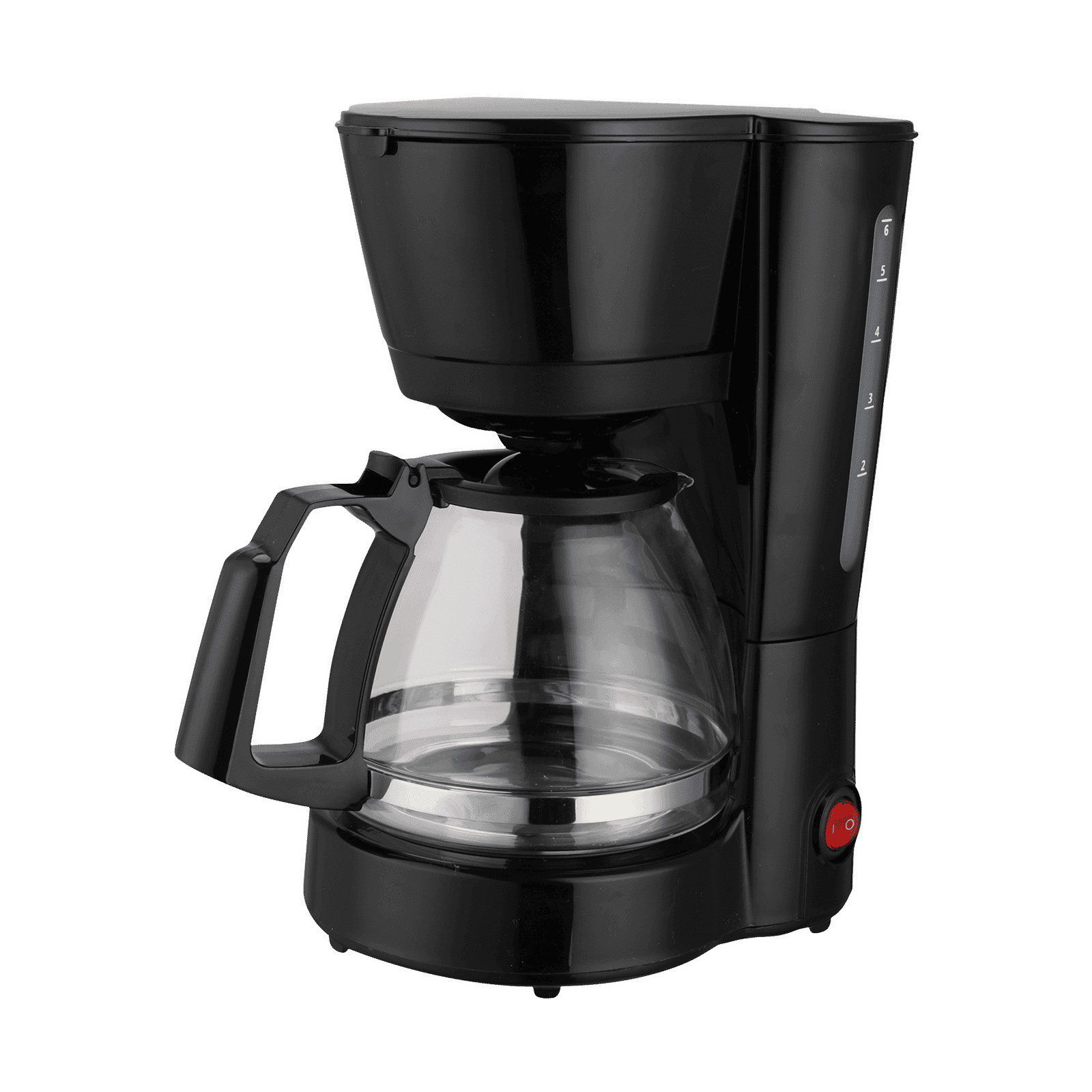 Croma 600 Watt 5 Cups Manual Black Coffee Maker with Rust Resistant (Black)