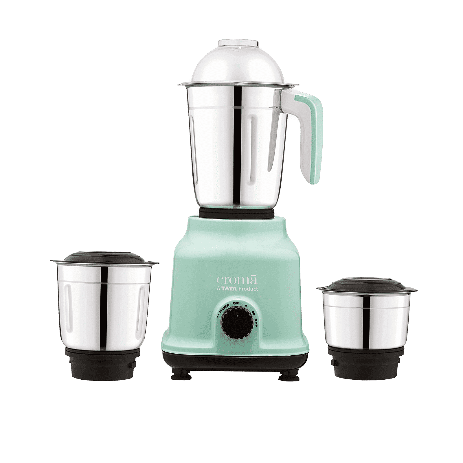 Croma 500 Watt 3 Jars Mixer Grinder (19000 RPM, Shock Proof Body, Green)