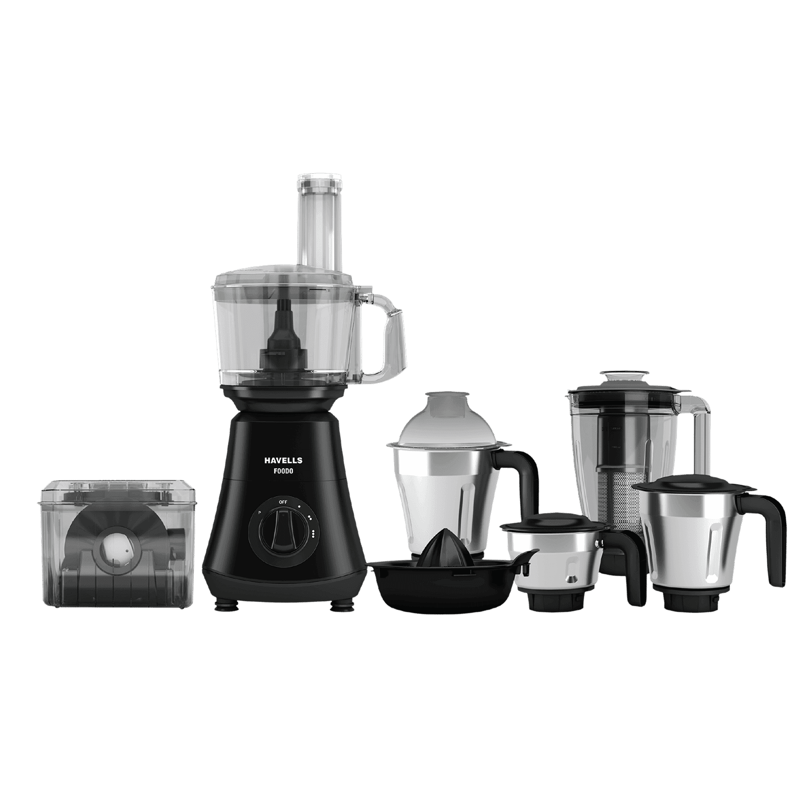 HAVELLS Foodo 750 Watt Food Processor with 10 Blades (Black)