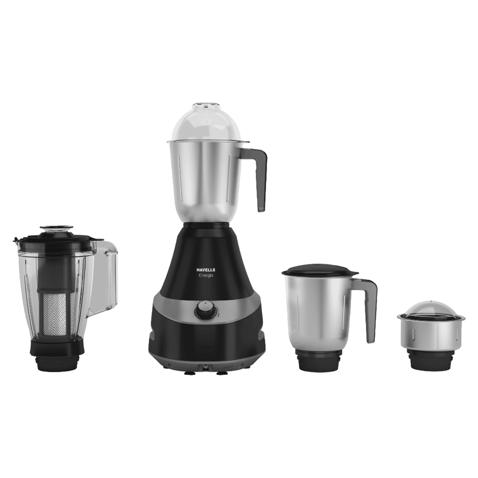 Havells Energia 750 Watt 4 Jars Mixer Grinder (21000 RPM, Powerful Motor, Grey)