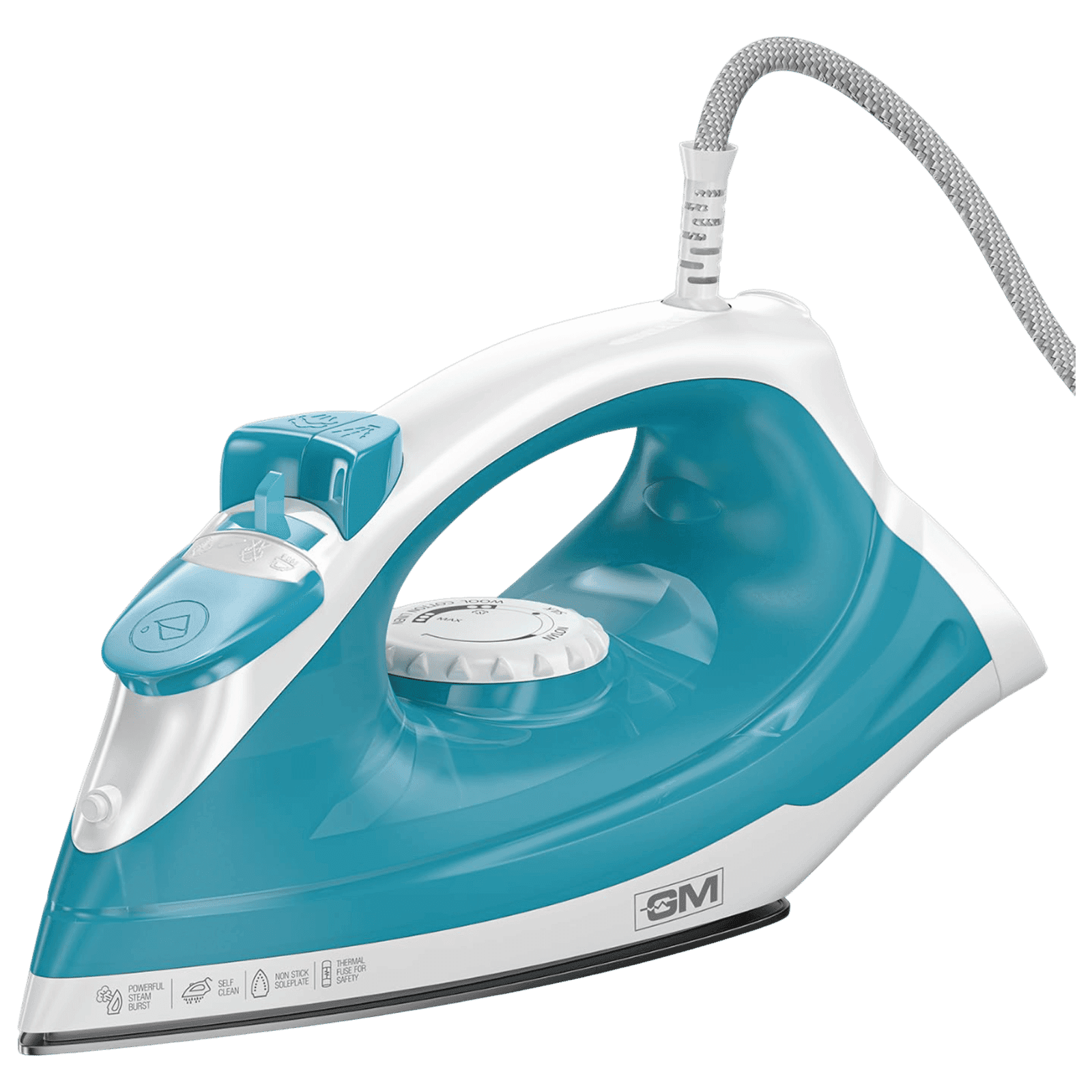 GM G-Swift 1250 Watts 160ml Steam Iron (Vertical Steam Ironing, Blue)