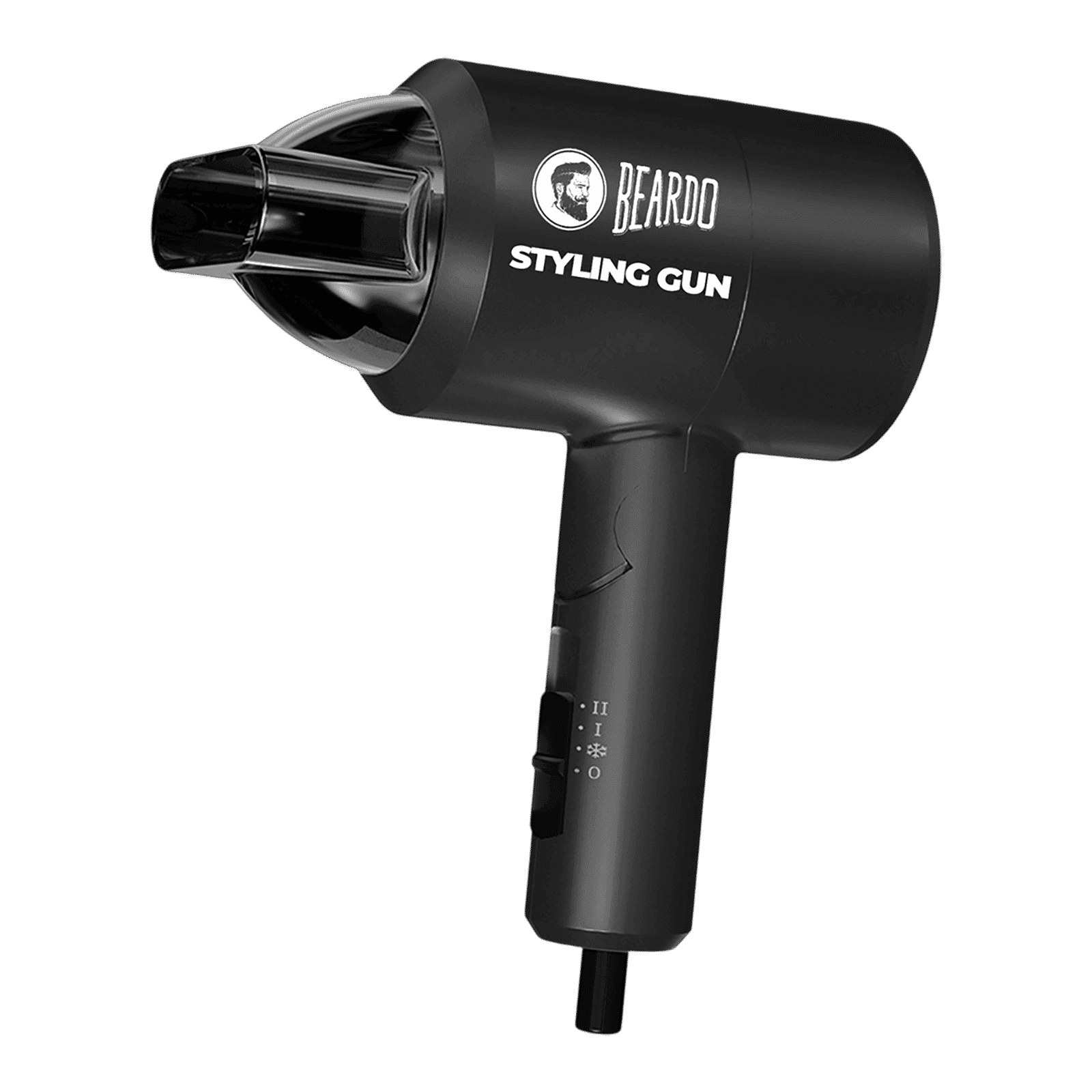 BEARDO Styling Gun Hair Dryer with 3 Heat Settings & Cool Flow (Thermo-Protect Technology, Black)