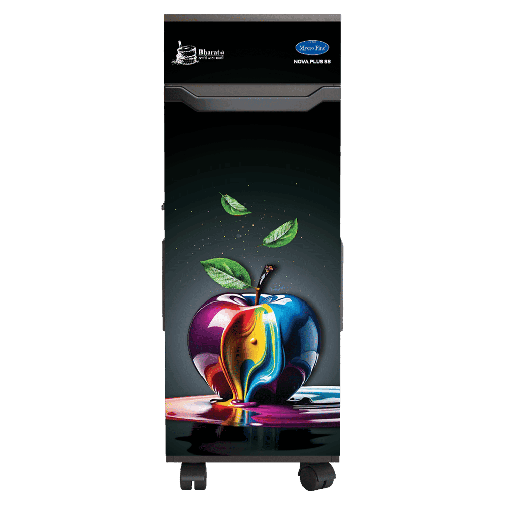 Mycro Fine NOVA Series 750 Watts 6.5 Kg Flour Mill Machine (Aircooled Filter, NOVAPLUS SS Fantacy Apple, Black)