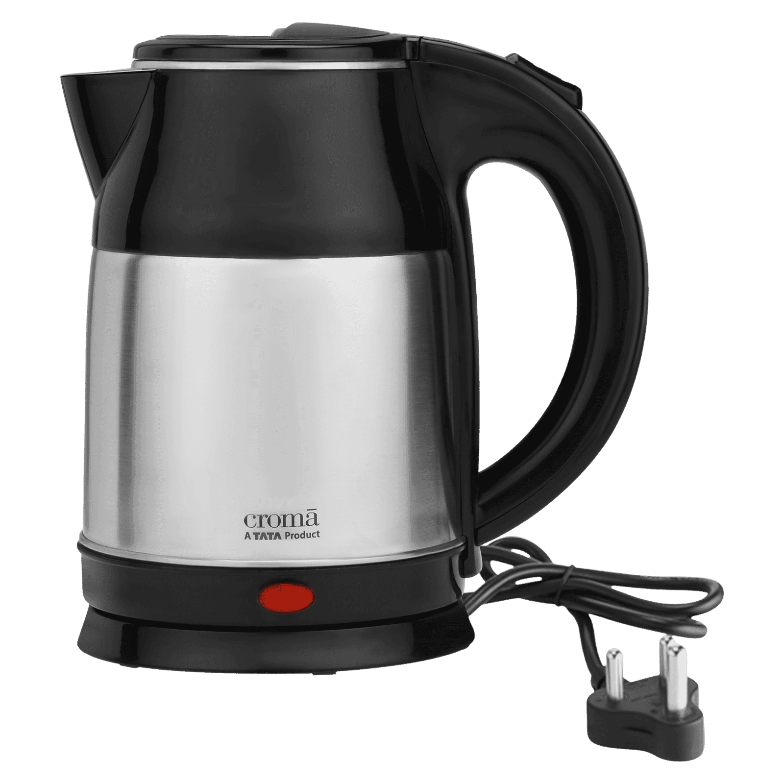 Croma 1500 Watt 1.8 Litre Electric Kettle with Auto Shut-off (Black & Silver)
