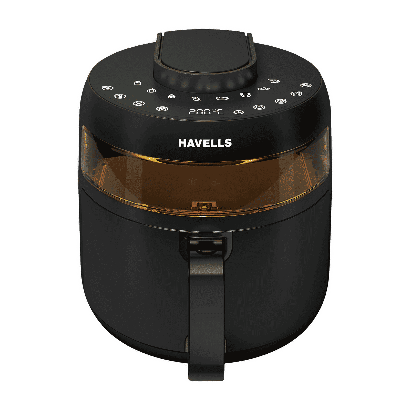 HAVELLS Prolife Crystal 5L 1500 Watt Digital Air Fryer with 8 Preset Options (Black)