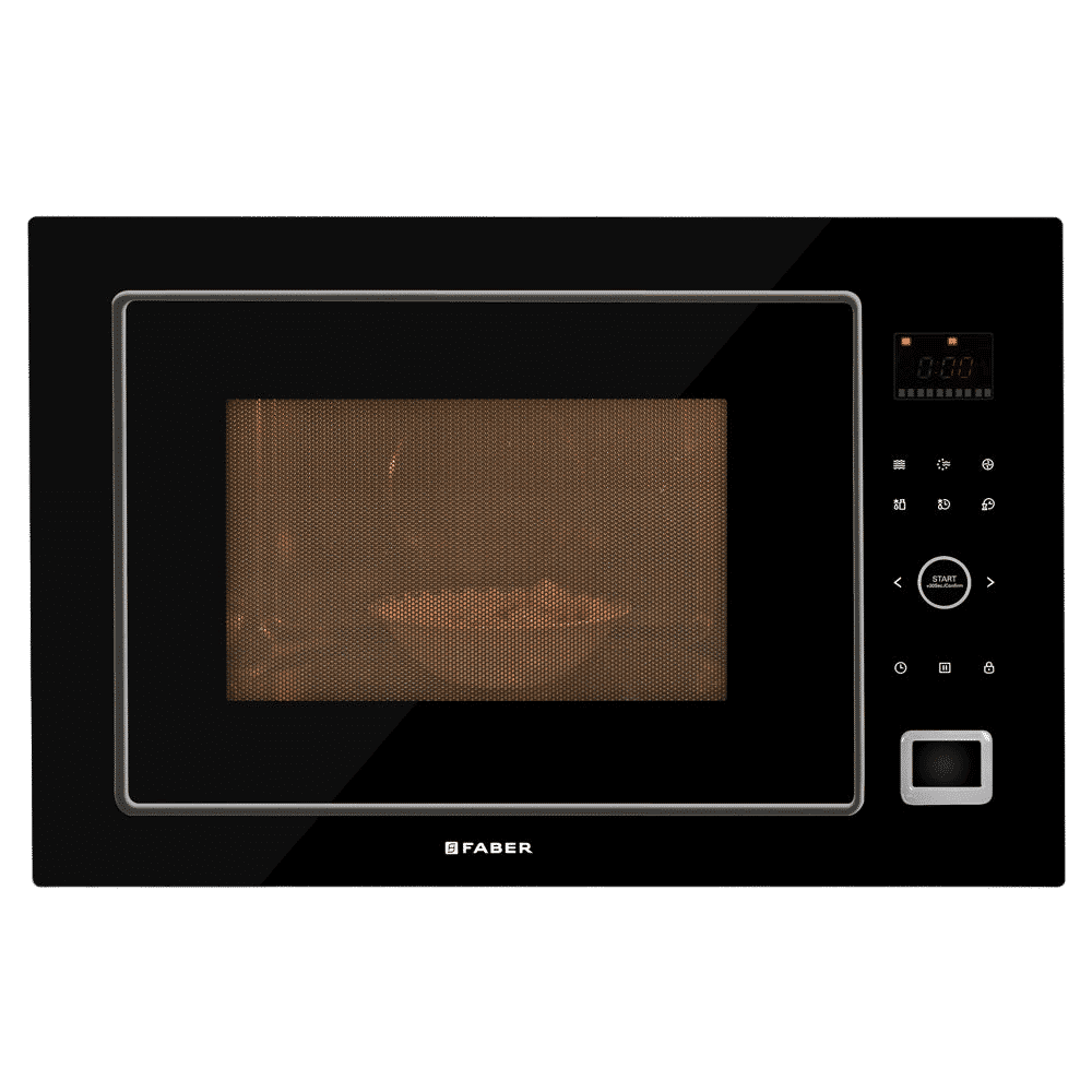 FABER FBIMWO GLB 32L 60cm Built-in Microwave with 10 Autocook Menus (FBIMWO 32L CGS BK, Black)