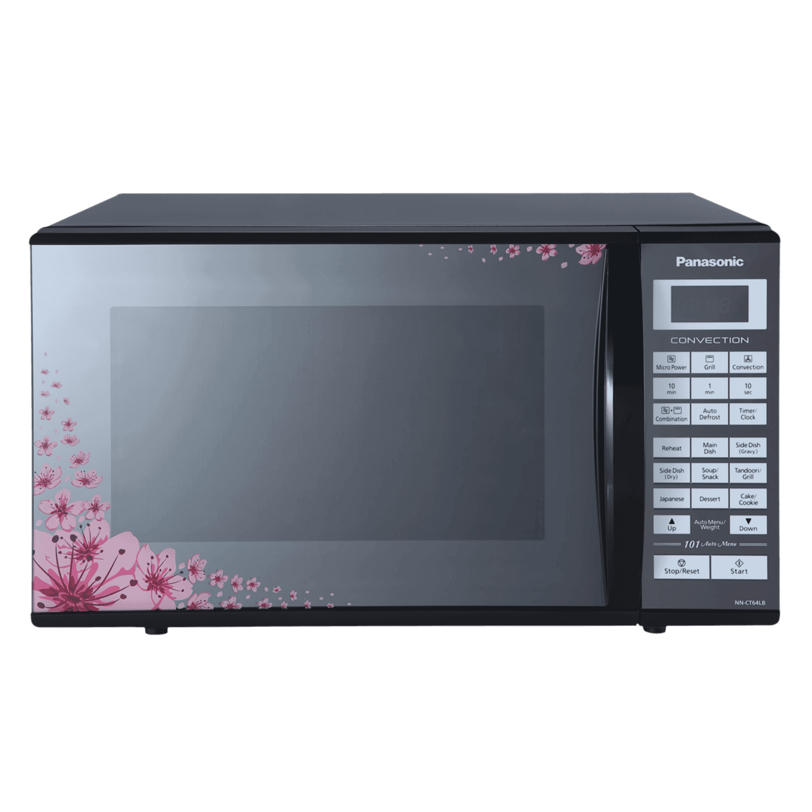 Panasonic 27L Convection Microwave Oven with 101 Autocook Menus (NN-CT64LBFDG, Silver/Black)