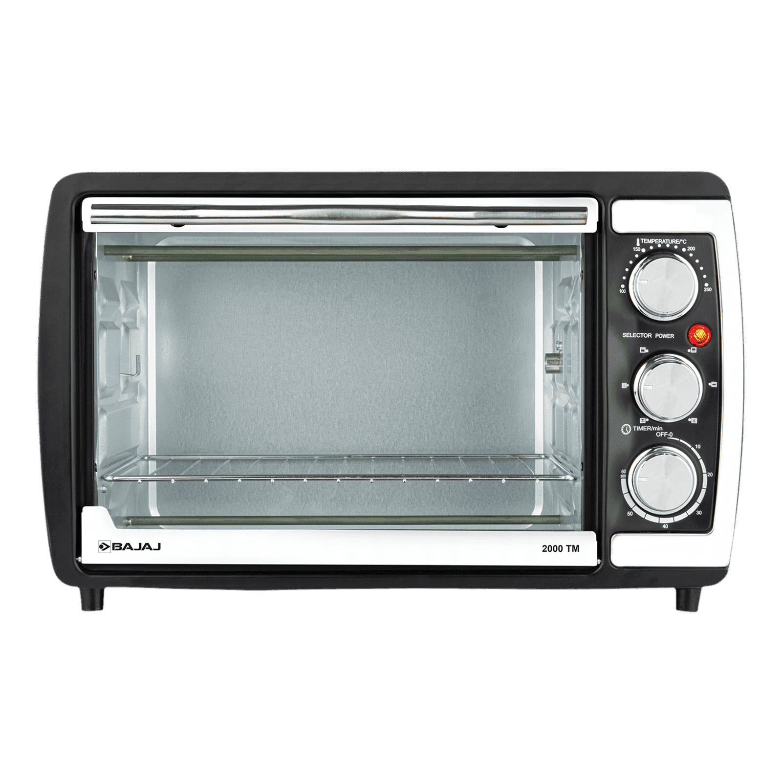 BAJAJ 2000 TM 20L Oven Toaster Grill with Rotisserie Technology (420110, Black & Silver)