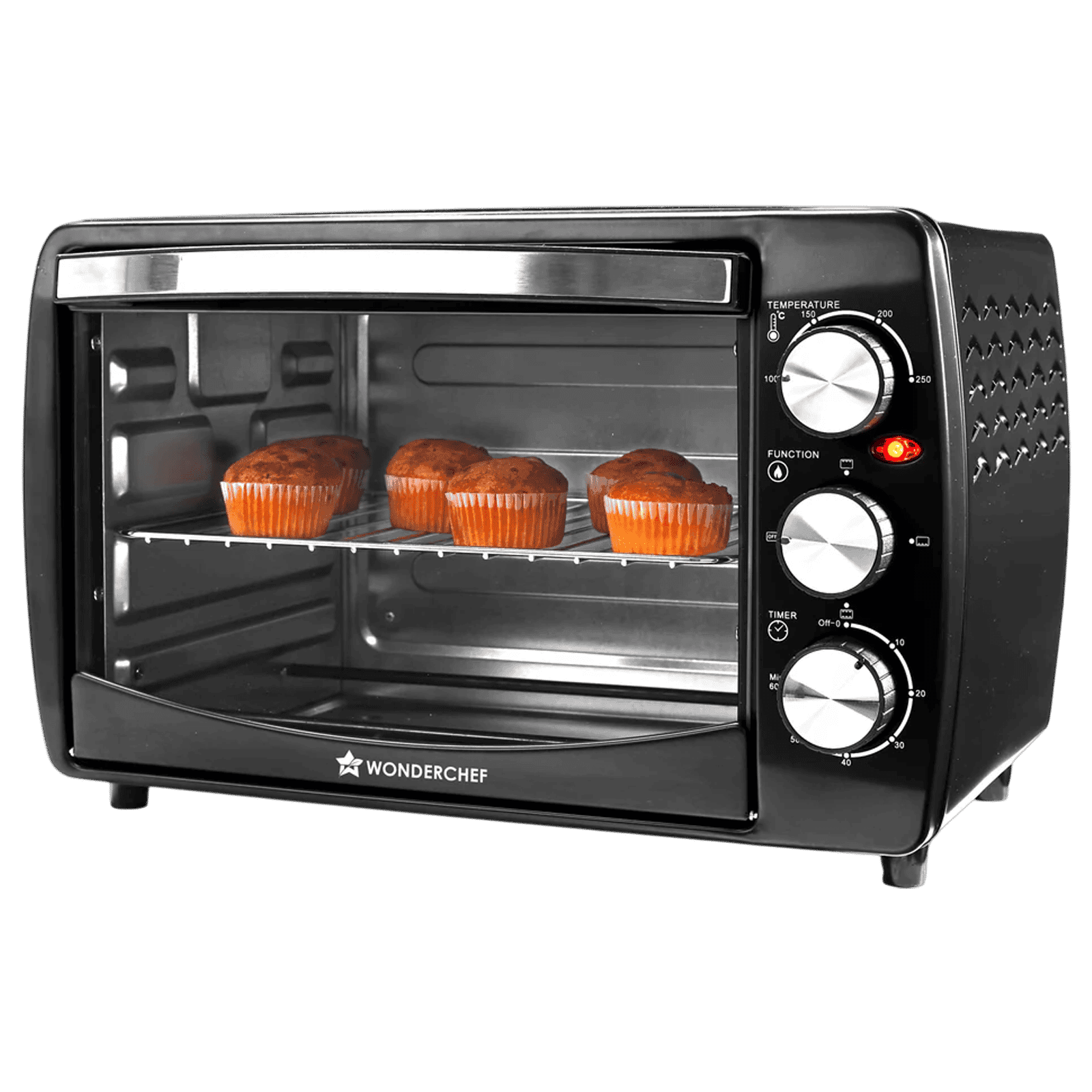 WONDERCHEF 19L Oven Toaster Grill with Customised Time & Temperature Control (63155033, Black)