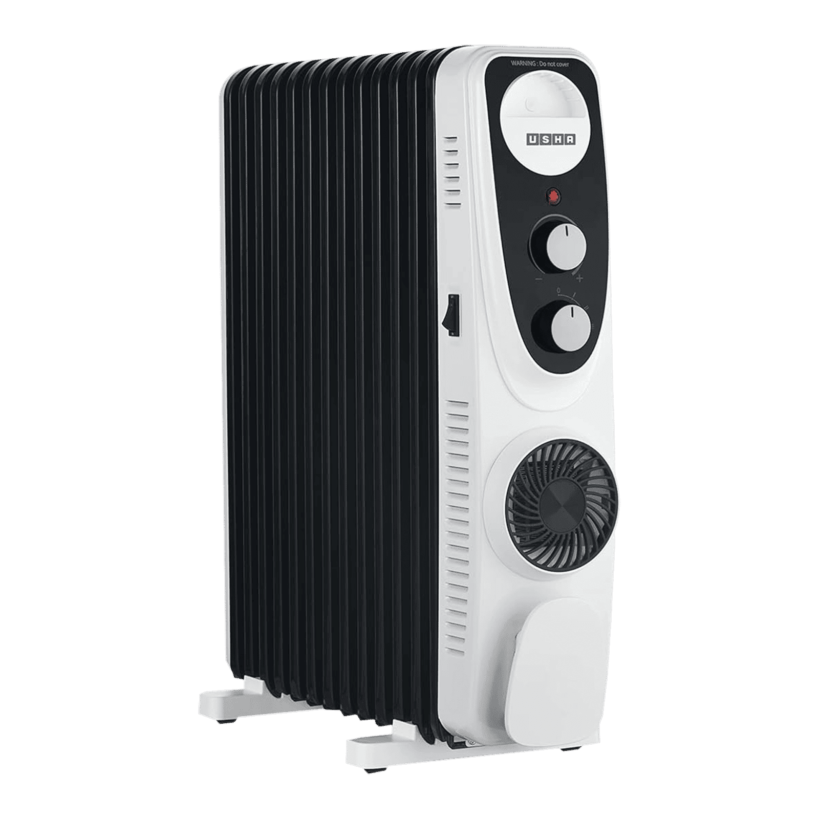 USHA 4213 F 2500W PTC Oil Filled Radiator Room Heater with IP23 Protection (Adjustable Thermostat