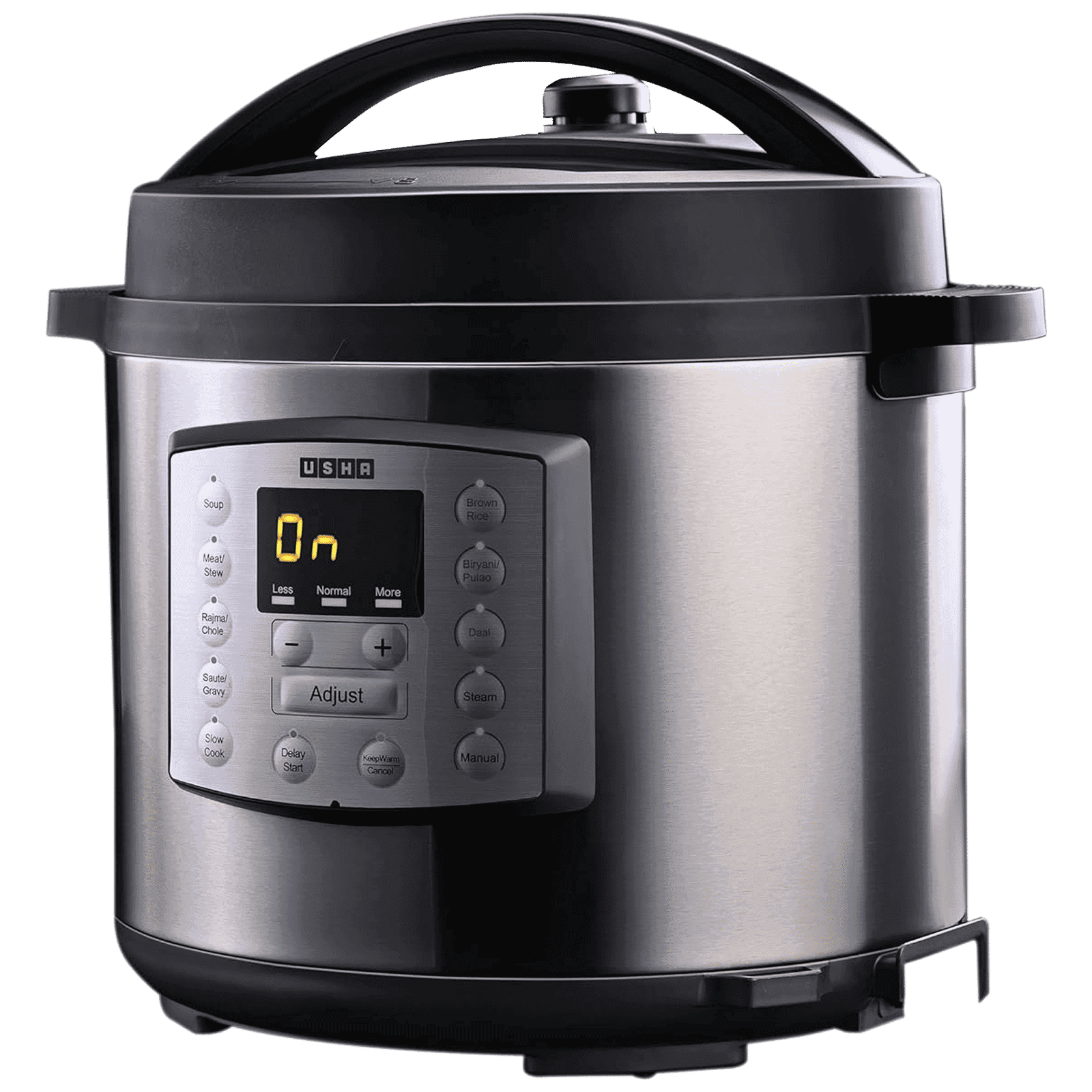 USHA iChef 6 Litre Electric Pressure Cooker with 10 Indian Preset Menu (Black)
