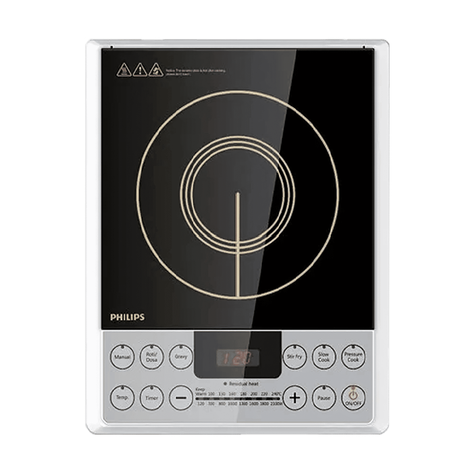 PHILIPS Daily Collection 2100W Induction Cooktop with 8 Power Settings