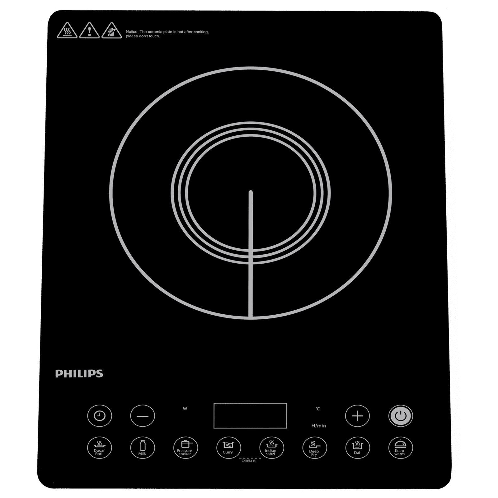 PHILIPS HD4996/00 2100W Induction Cooktop with 8 Preset Menus