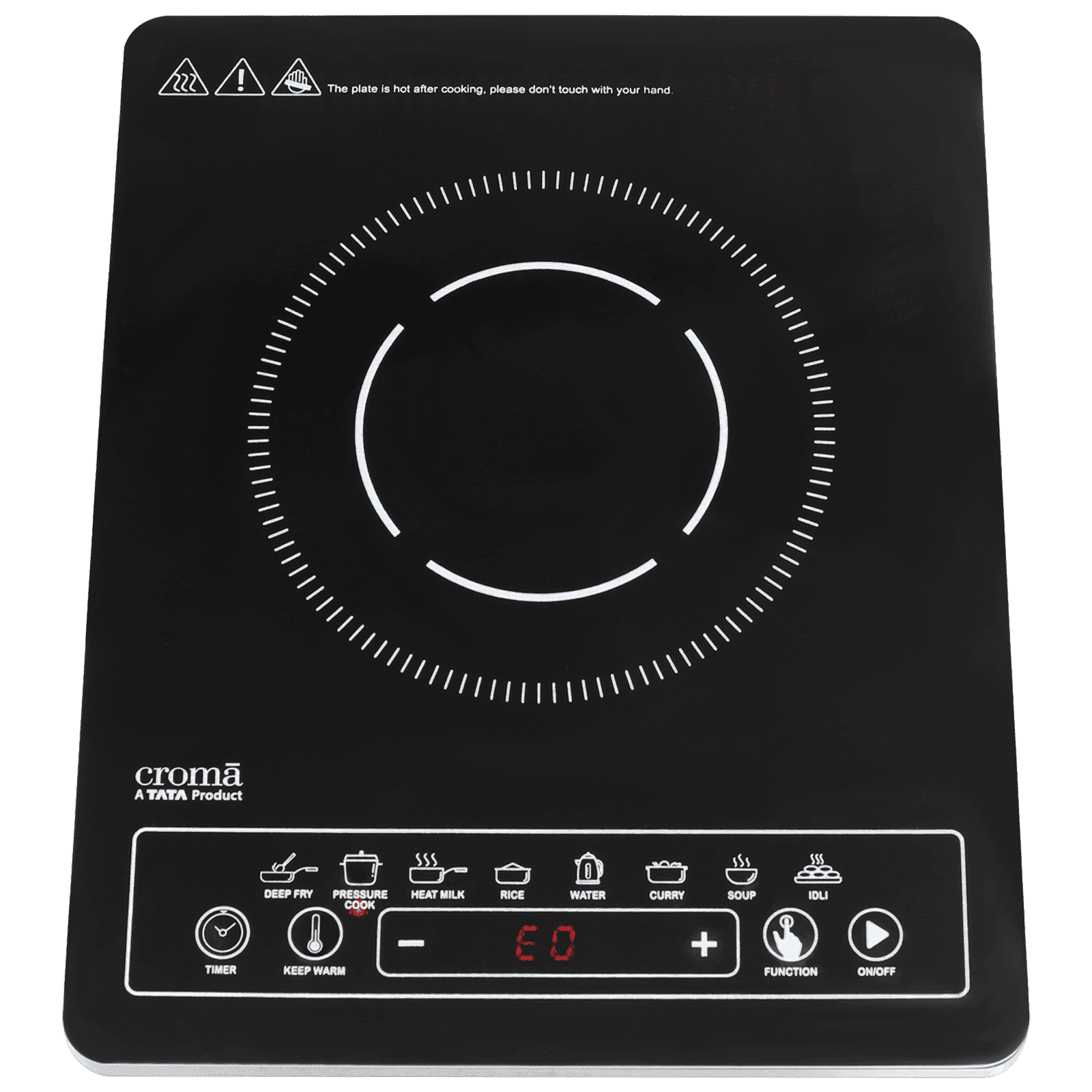 Croma 2000W Induction Cooktop with 8 Preset Menus