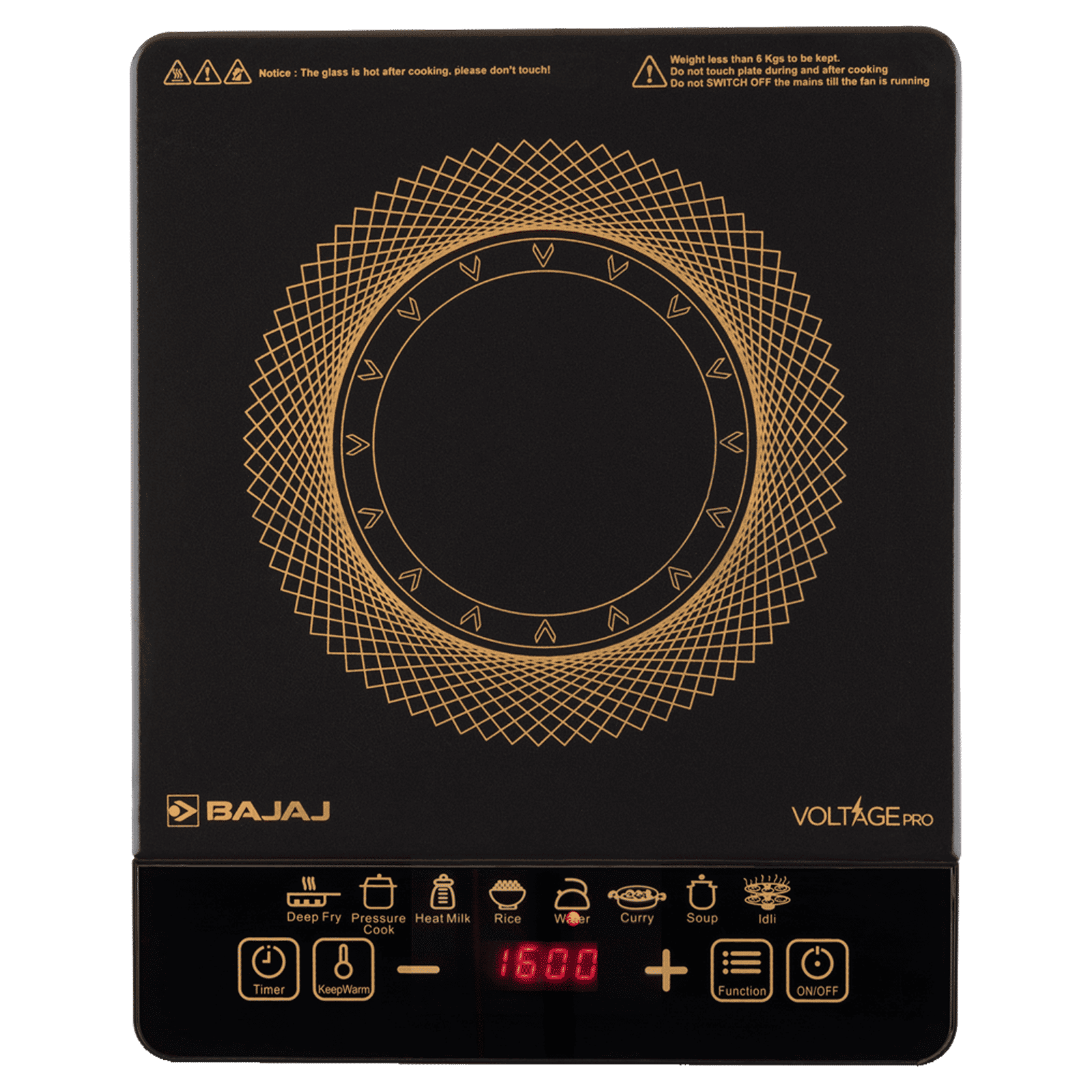 BAJAJ ICX 190FS 1900W Induction Cooktop with 9 Preset Menus