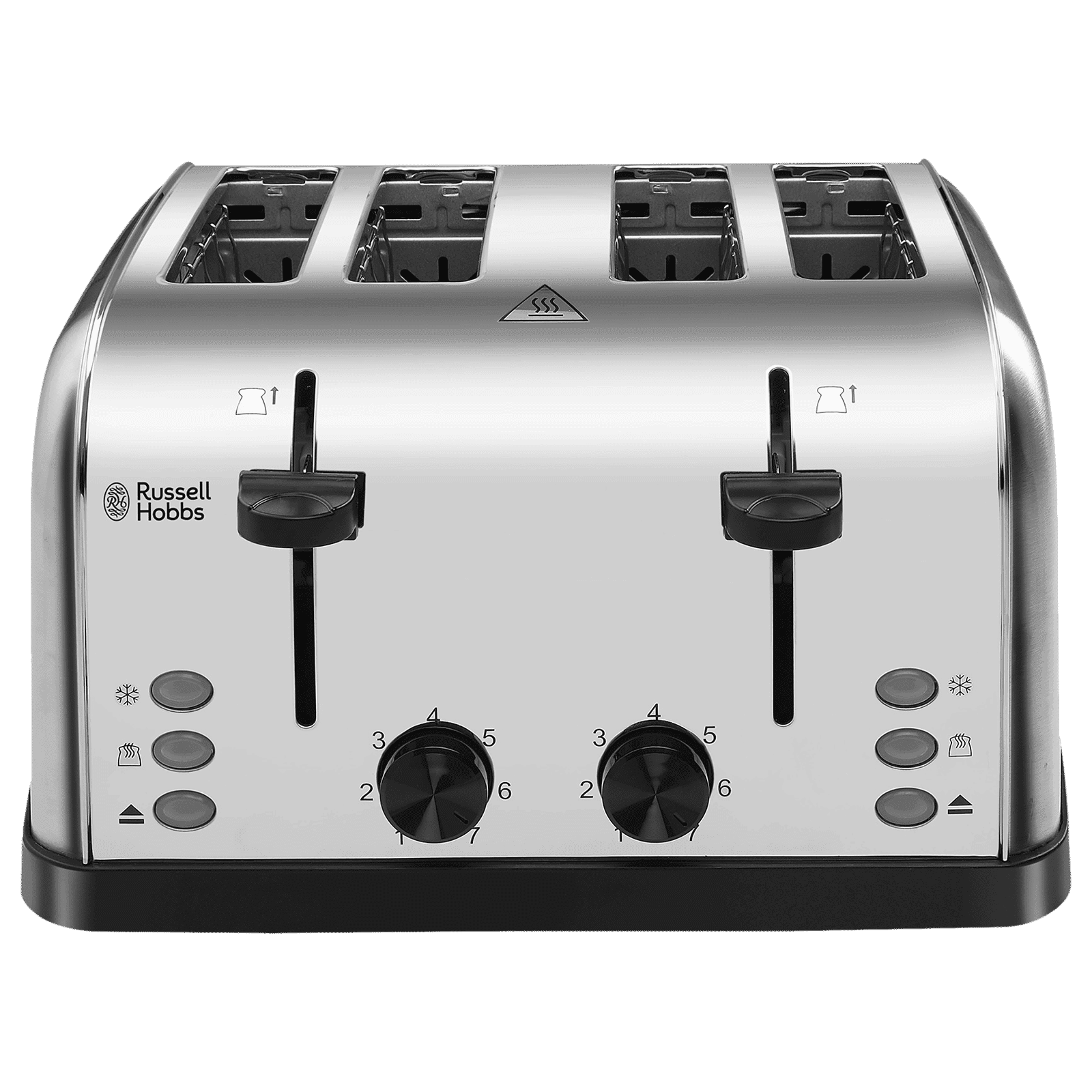 Russell Hobbs 1500W 4 Slice Pop-Up Toaster with Dual Browning Control (Silver)