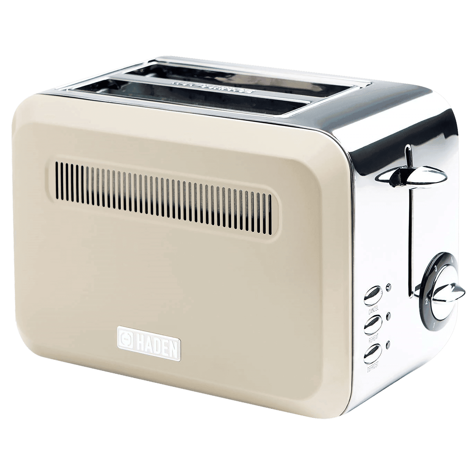 sabichi Haden Boston 815W 2 Slice Pop-Up Toaster with Chrome Base (Cream)
