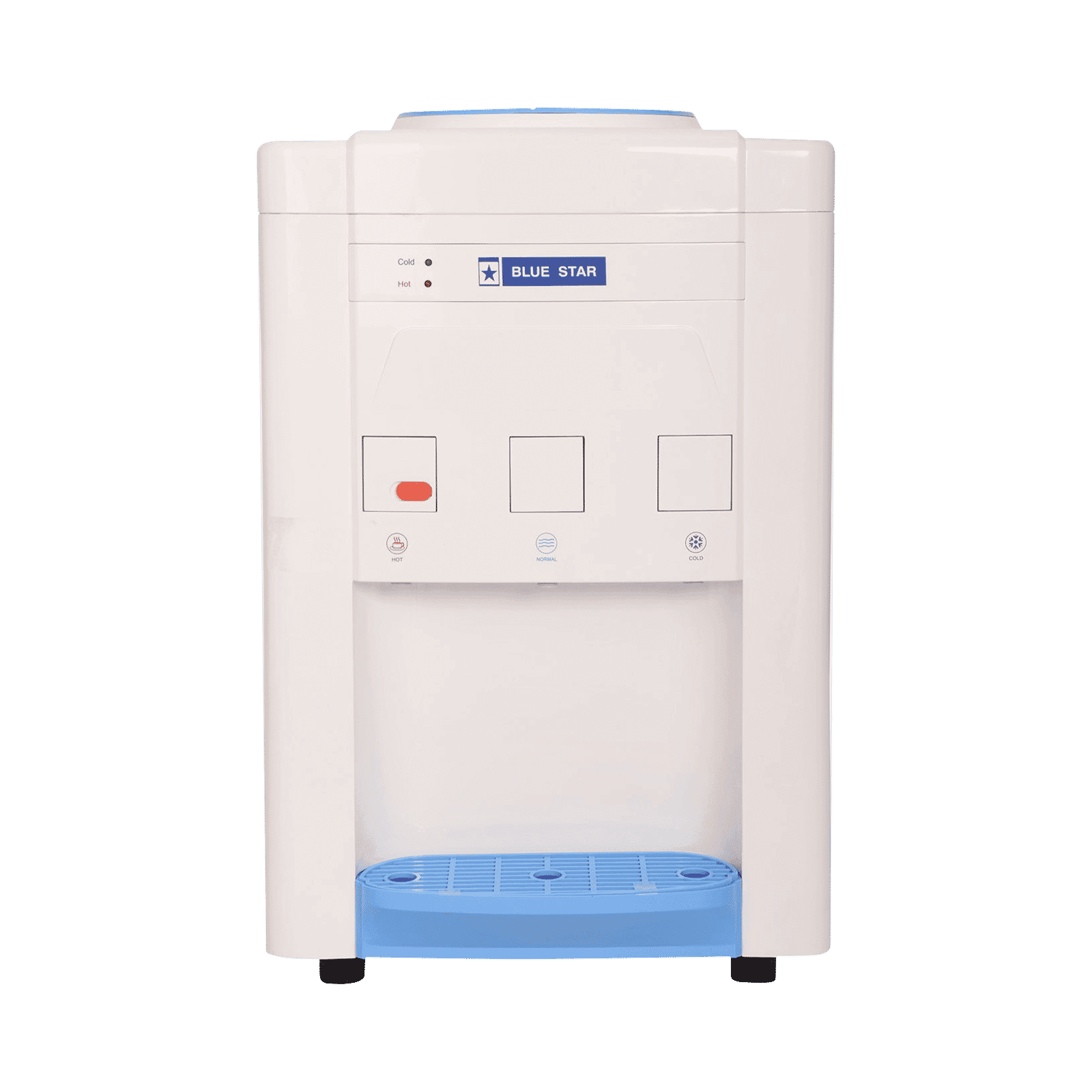 Blue Star Hot, Cold and Normal Top Load Water Dispenser with 3 Taps (White)