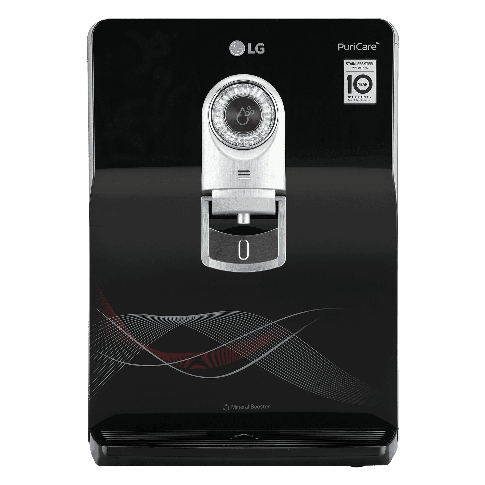 LG PuriCare 8L RO + UV + UF + Mineral Booster Water Purifier with Multi Stage Filtration (Solid Black)