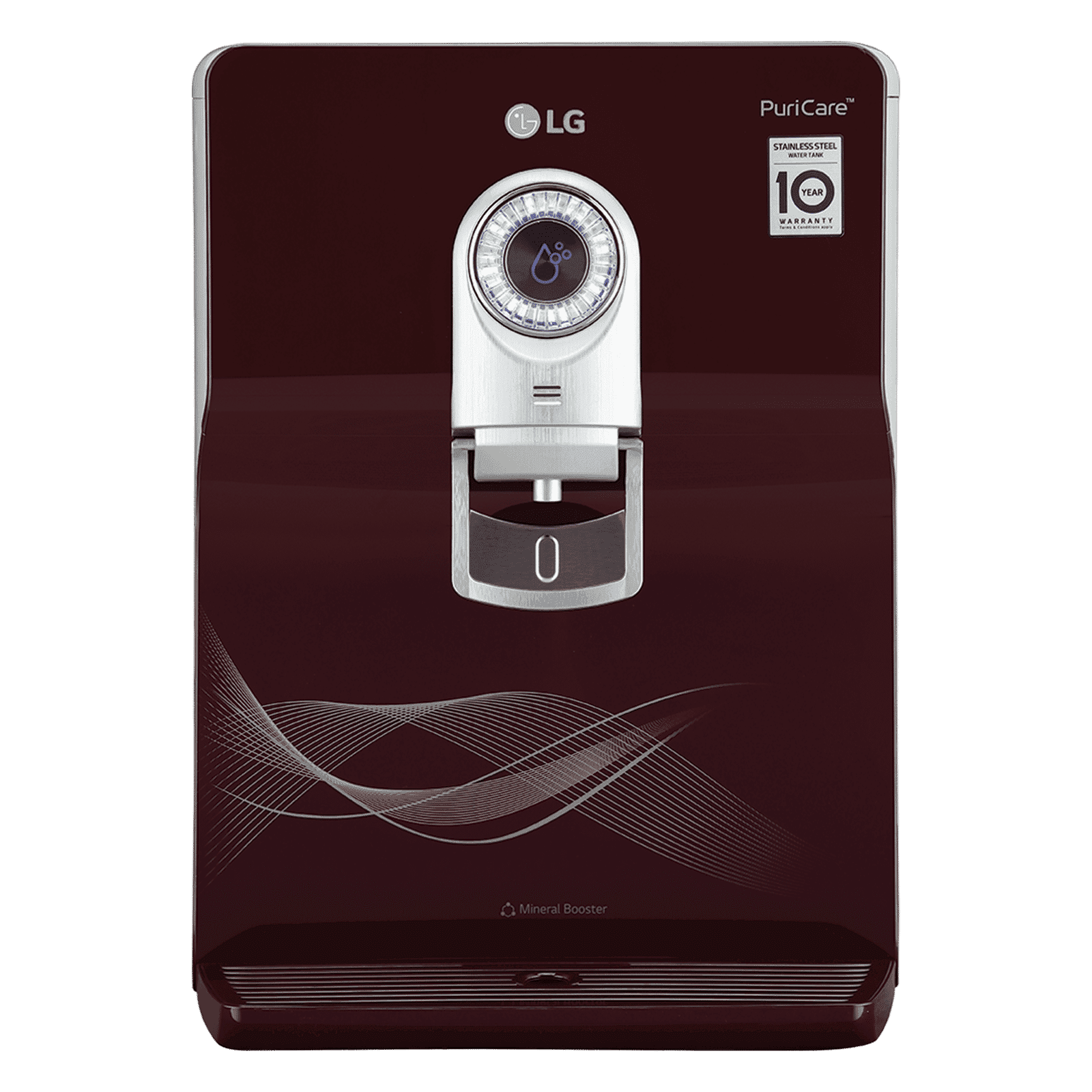 LG PuriCare 8L RO + UV + UF + Mineral Booster Water Purifier with Multi Stage Filtration (Crimson Red)
