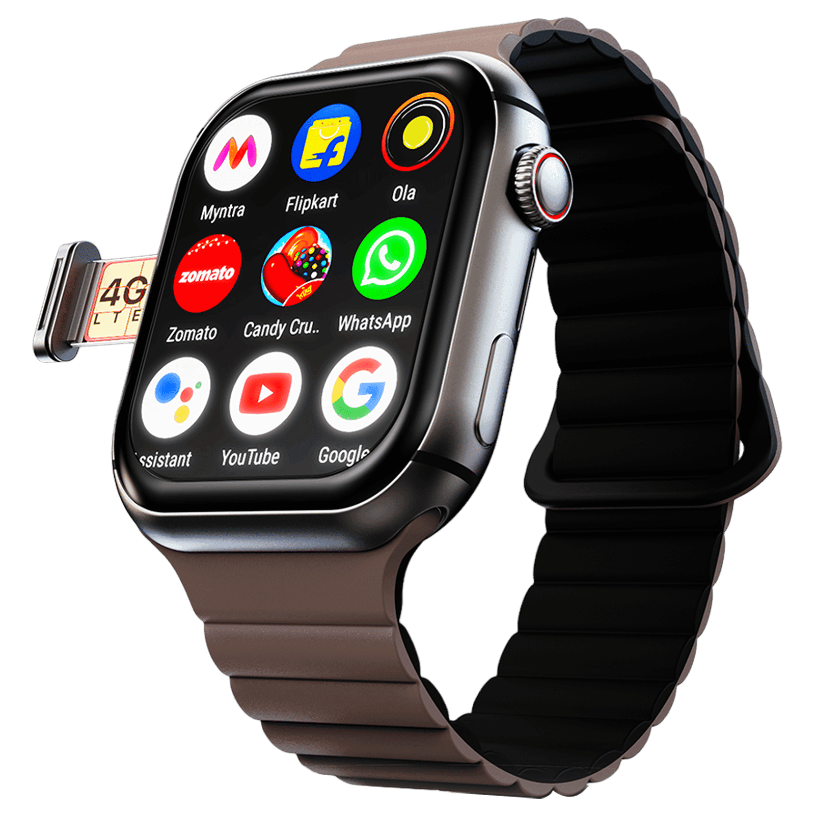 FIRE-BOLTT Dream GPS+Wi-Fi+4G SIM+Bluetooth Android OS Wristphone (51.3mm HD Display, Cortex A7MP CPU, Google Play Store, Irish Glam Strap)