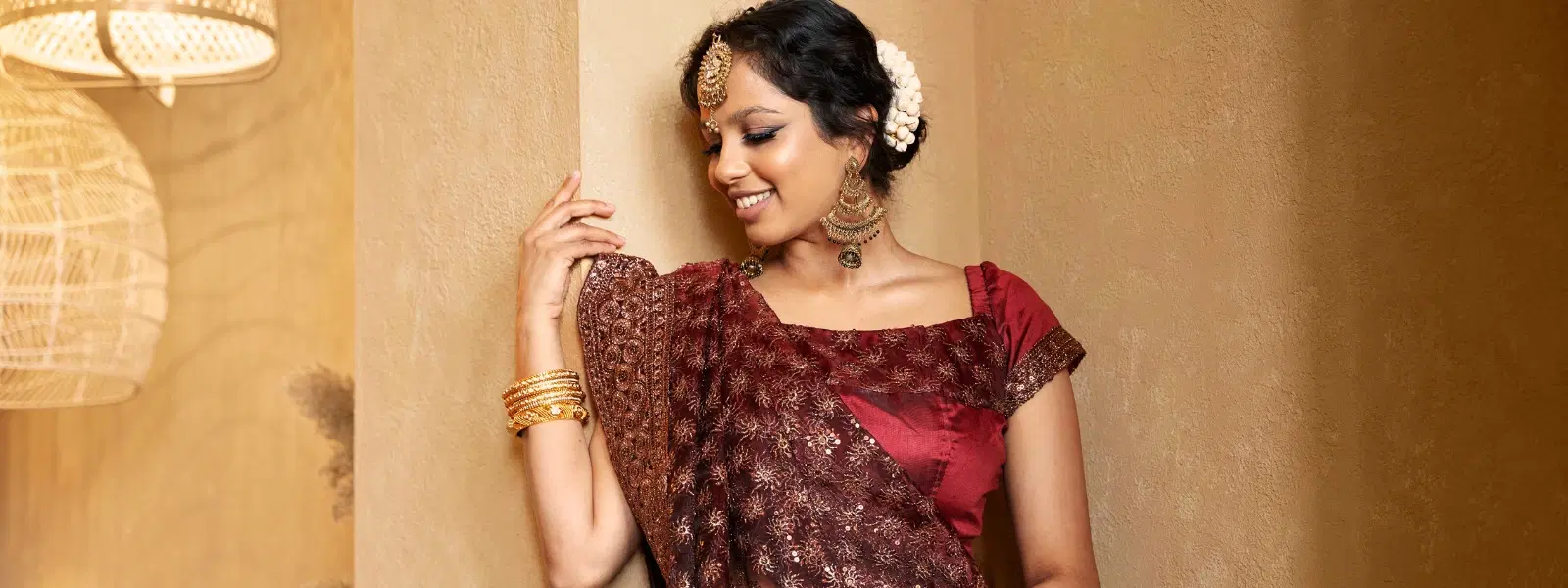 How to Choose Jewellery for Your Red Saree Look
